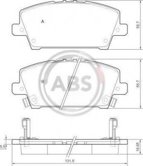 Гальмівні колодки дискові (1 к-т) A.B.S. 37529