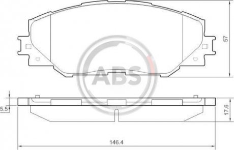 Гальмівні колодки дискові (1 к-т) A.B.S. 37543