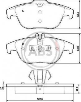 Гальмівні колодки дискові (1 к-т) A.B.S. 37585