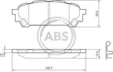 Гальмівні колодки дискові (1 к-т) A.B.S. 37611 (фото 1)