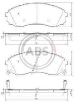 Гальмівні колодки дискові (1 к-т) A.B.S. 37618 (фото 1)