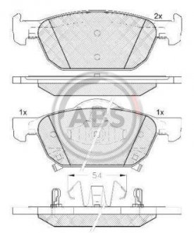 Гальмівні колодки дискові (1 к-т) A.B.S. 37720