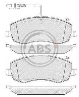 Колодки гальмівні пер. С8 06- A.B.S. 37734