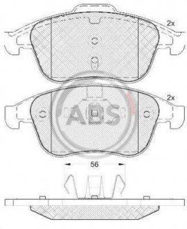 Гальмівні колодки дискові (1 к-т) A.B.S. 37744