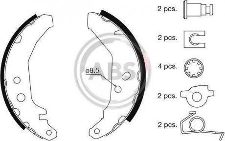 Колодки гальмівні задн. Fiesta (93-97) A.B.S. 8855