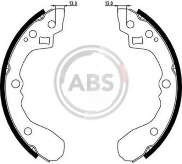 Гальмівні колодки зад. Kia Rio 00-05 (Sumitomo) A.B.S. 9080