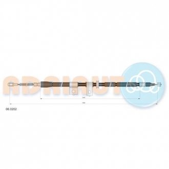 Трос ручного тормоза DAEWOO LANOS задний правый ADRIAUTO 06.0202