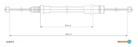 Трос зупиночних гальм ADRIAUTO 1102172