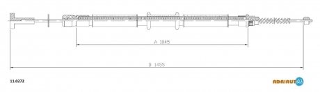 Трос ручного гальма ADRIAUTO 11.0272