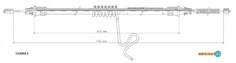 Трос ручного гальма ADRIAUTO 13.0204.1