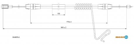 Трос зупиночних гальм ADRIAUTO 1302711