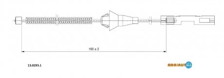 Трос зупиночних гальм ADRIAUTO 13.0293.1