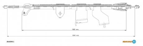 Трос зупиночних гальм ADRIAUTO 2802501 (фото 1)