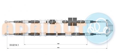 Трос ручного гальма ADRIAUTO 33.0214.1
