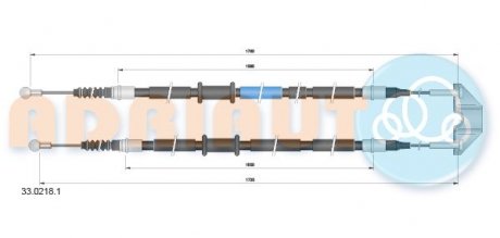 Трос ручного гальма ADRIAUTO 33.0218.1