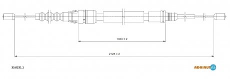 Трос зупиночних гальм ADRIAUTO 3502311