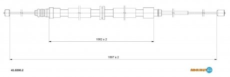 Трос зупиночних гальм ADRIAUTO 4102002