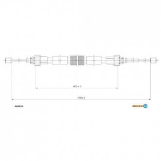 Трос ручного тормоза Renault Duster задний ADRIAUTO 41.0201.2