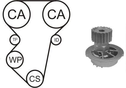 Водяний насос + комплект зубчатого ременя AIRTEX WPK-163301