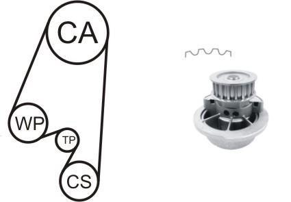 Водяний насос + комплект зубчатого ременя AIRTEX WPK-167701