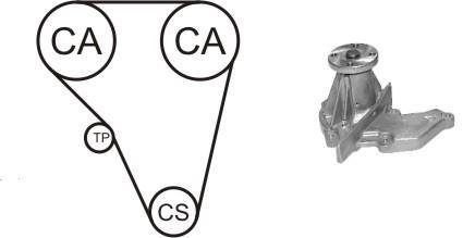 Водяний насос + комплект зубчатого ременя AIRTEX WPK-410401