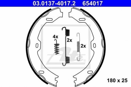 Гальмівні колодки, барабанні ATE 03013740172