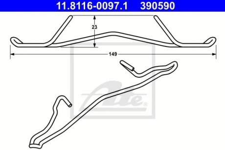 Пружина корпуса супорта ATE 11.8116-0097.1