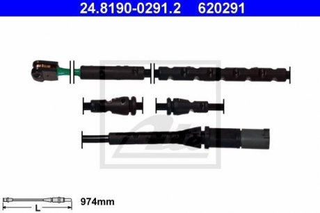 Датчик зносу гальмівних колодок 24.8190-0291.2 ATE 24819002912