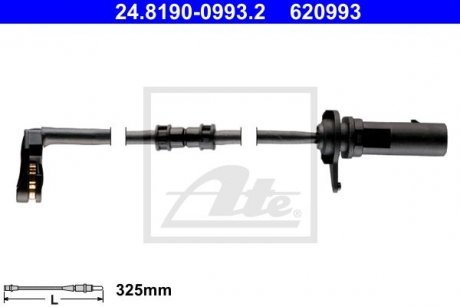 Датчик зносу колодок гальмівних 24.8190-0993.2 ATE 24819009932