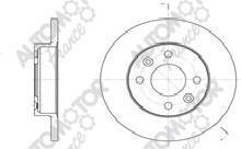 Диск тормозной передний (цена за 2шт) Renault Clio 1,2 1,9 D (86-) AUTOMOTOR France ADC4705