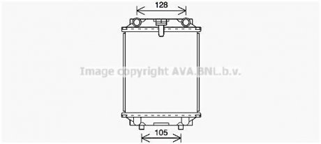 Радіатор охолодження двигуна Audi A1, A3 (12-20)/Seat Leon (13-20)/VW Jetta, Golf (10-20) 2.0 TSI, TFSI AVA COOLING AI2415 (фото 1)