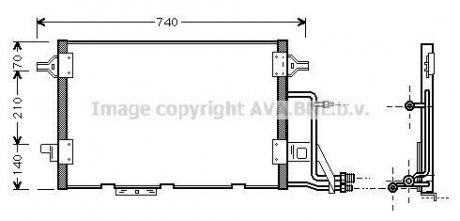 Конденсатор кондиціонера AUDI A6/S6 (C5) (97-) (вир-во AVA) AVA COOLING AI5137