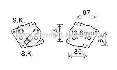 Охолоджувач оливи AVA COOLING BW3412 (фото 1)