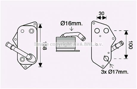 Охолоджувач оливи AVA COOLING BW3558 (фото 1)