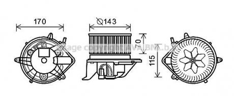 Вентилятор отопителя салона Mini One Countryman Clubman Paceman Cooper AVA AVA COOLING BW8458