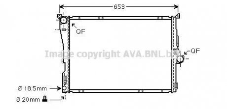 Радиатор охлаждения двигателя BMW 3e90 316-330i AC+/- AVA AVA COOLING BWA2291