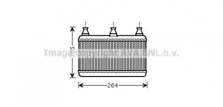 Радіатор обігрівача салону BMW 5e60 02>10 AVA AVA COOLING BWA6341