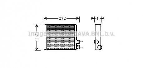 Радіатор обігрівача салону Citro?n C3 (09-16), C4 Cactus (14-)/Renault Talisman (16-22) 1.6 TCE AVA COOLING CN6286 (фото 1)