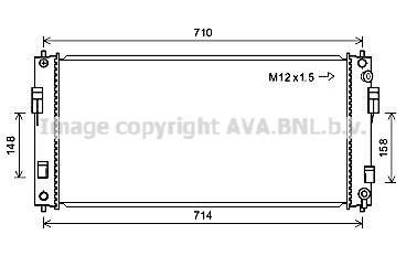 Радиатор охлаждения двигателя Nissan Leaf (11-17) Electric AVA COOLING DN2391 (фото 1)