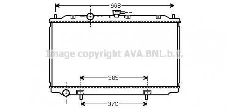 Радіатор охолодження двигуна Nissan Almera N16 (01-), Primera P12 (00-) MT AVA AVA COOLING DNA2215