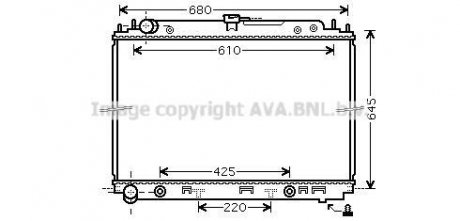 Радиатор охлаждения двигателя Nissan Pathfinder Navarra (06-) 2,5d AT AVA COOLING DNA2297 (фото 1)