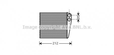 Радіатор обігрівача салону Nissan Micra (02-), Note (06-), Tiida (04-) AVA AVA COOLING DNA6256