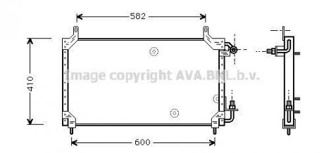 Радиатор кондиционера Нексия (NISSENS) AVA AVA COOLING DW5006