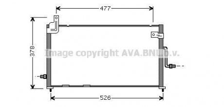 Радіатор кондиціонеру DAEWOO MATIZ (98-) 0.8/1.0 (вир-во) AVA COOLING DW5044 (фото 1)