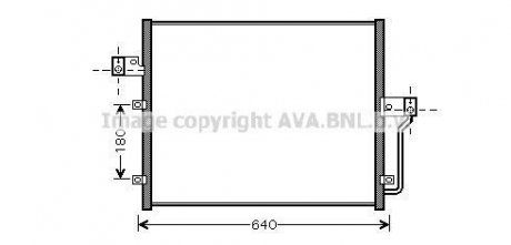 Радіатор кондиціонера SsangYong Action (06-), Kyron (05-) AVA COOLING DW5082 (фото 1)