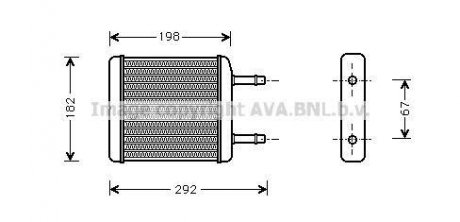 Радіатор обігрівача Матіз (алюм-паяний) (NISSENS) AVA AVA COOLING DW6024