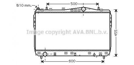 Радиатор охлаждения Лачетти 1,6/1,8 (алюм) AVA COOLING DWA2073 (фото 1)