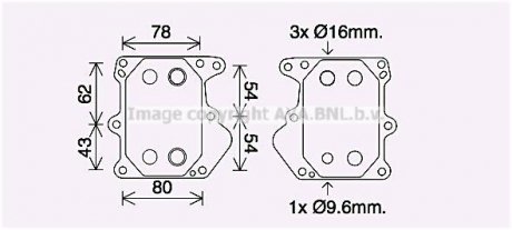 Радиатор масляный Ford Tranzit 2,2TDCI 08>, PSA Jumper Boxer 2,2HDI 06> AVA AVA COOLING FD3625