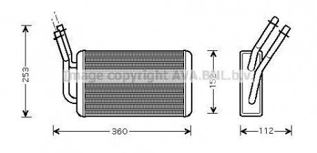 Радіатор обігрівача салону Ford Tranzit 00>06 AVA COOLING FD6316 (фото 1)