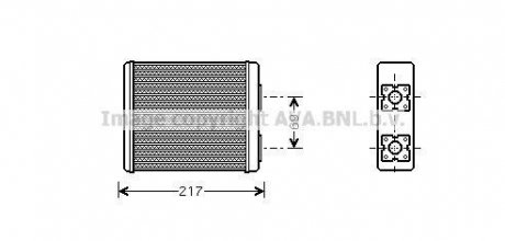 Теплообмінник, система опалення салону AVA COOLING FD6362